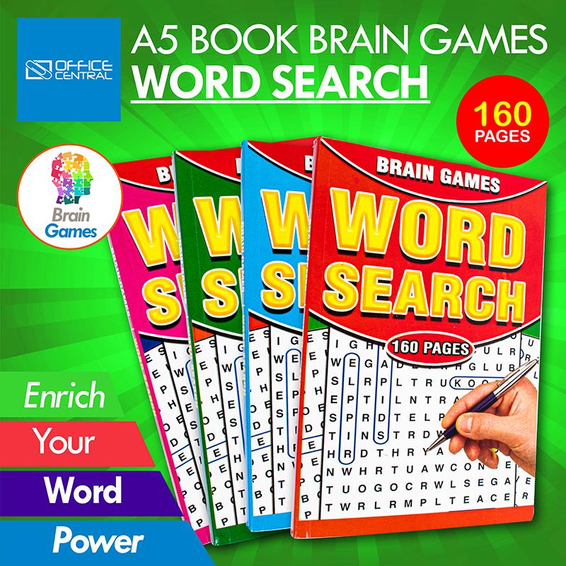 Book Word Search Brain Games 160pg A5