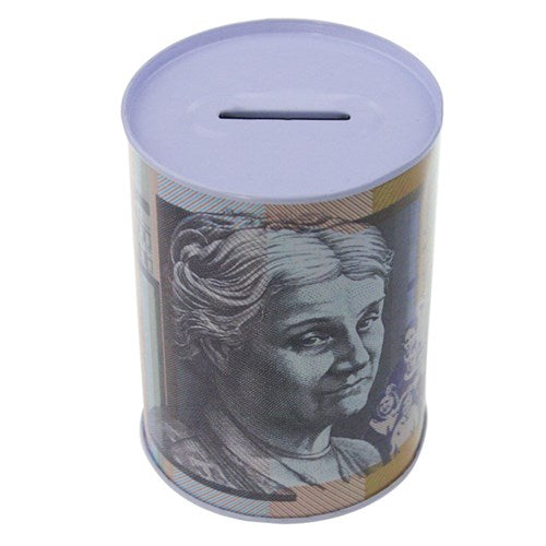 MONEY TIN SMALL 8.5X11.5CM 4 ASSTD