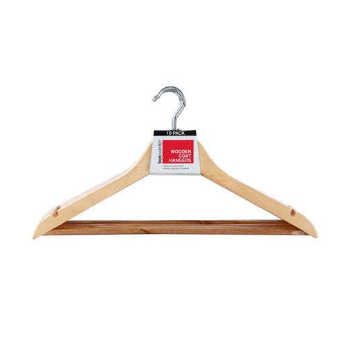 WOODEN HANGERS 44.5CM 10PK