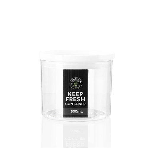 CRYSTAL AIRTIGHT CANISTER600ML 11X11X9.5CM