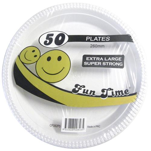 Plastic Round Plate 260mm PK50