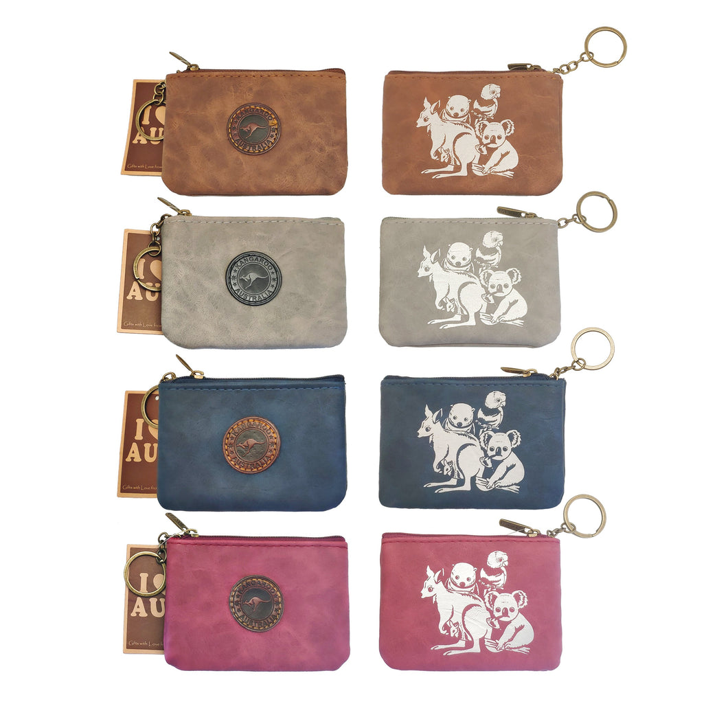 Outback style coin bag rgl sml print AN 240
