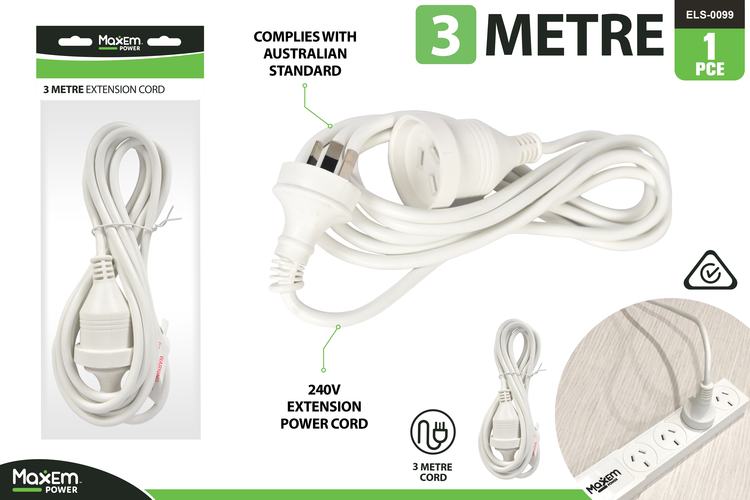 1pce Power Extension Cord-3 Meters