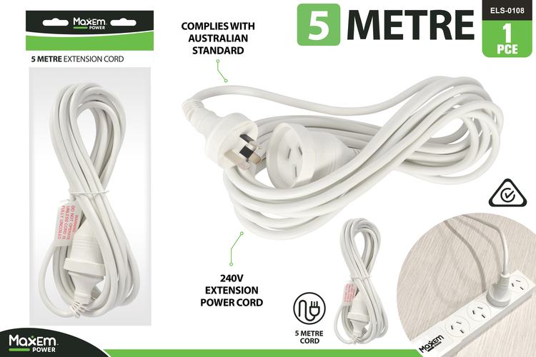 1pce Power Extension Cord-5 Meters