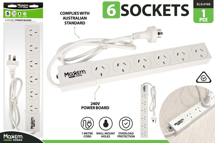 1pce 6 Way Power Board