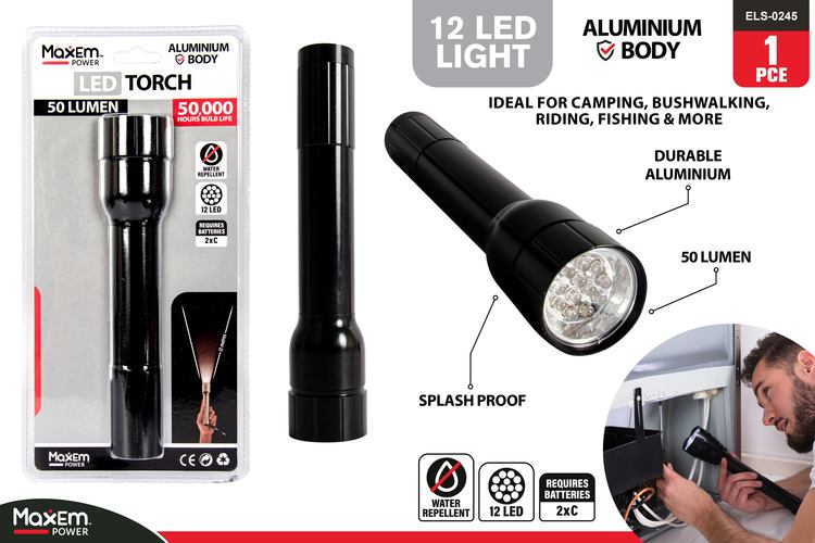 1pc LED Torch - 2 x C