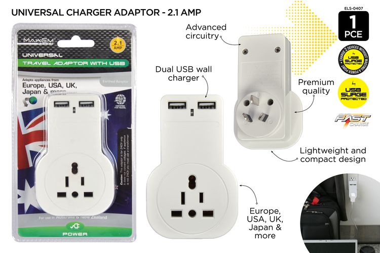 Universal charger adapter 2.1 Amp