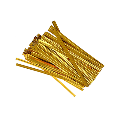 Metallic Wire Twist Ties, Iron Core, for Bread Candy Bags, Mixed Color, 150x2mm, 200pcs/bag