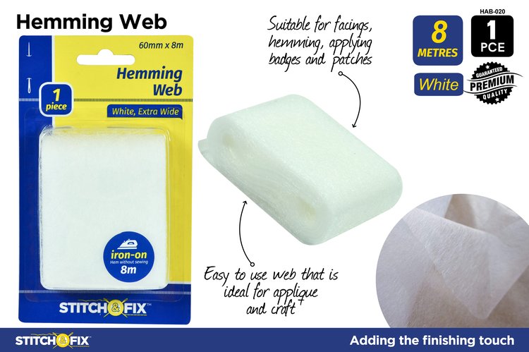 Hemming Web 60mmX8mm White