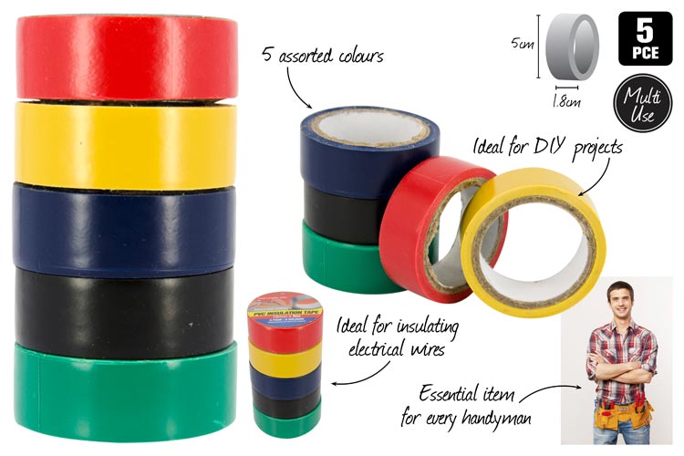 5pk Insulation Tape - 5mt Each