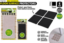 Load image into Gallery viewer, 4Pce Felt Adhesive  Skid Protectors -Sq
