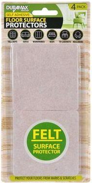 4Pce Felt Adhesive  Skid Protectors -Sq