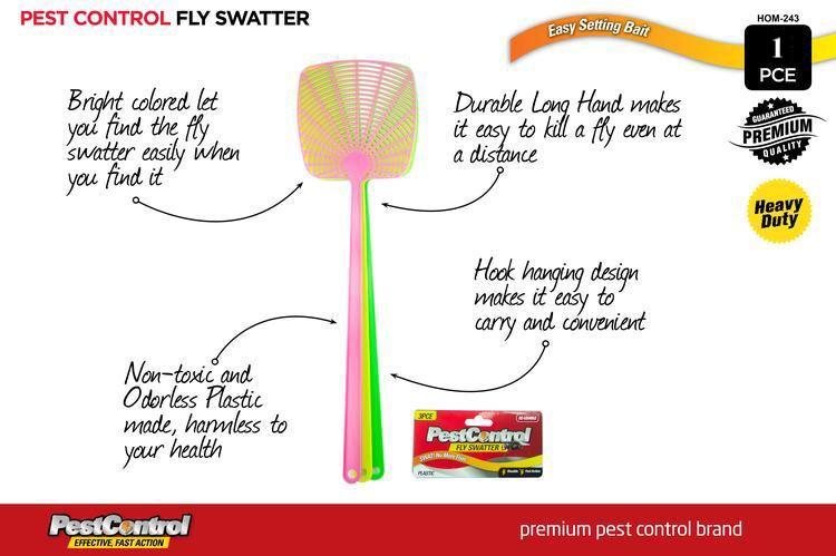 Fly Swatters-45cmH-Asst Colour