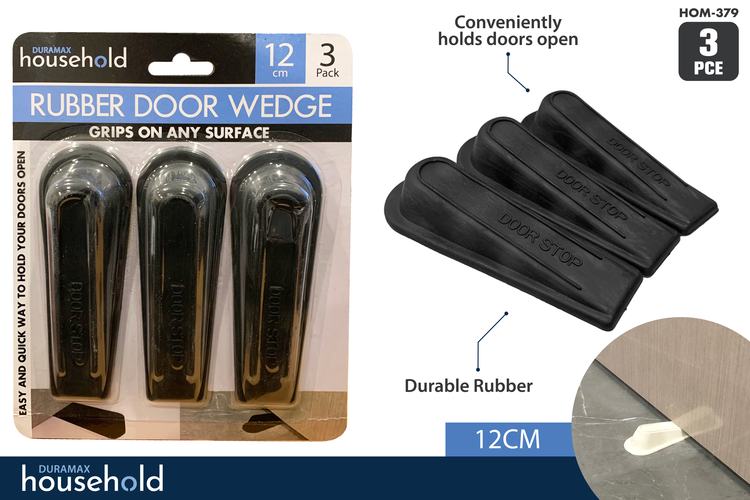 3pce Door Stoppers-11cmH-Black