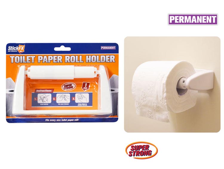 1pce Self Adh Toilet Roll Holder 17cmL