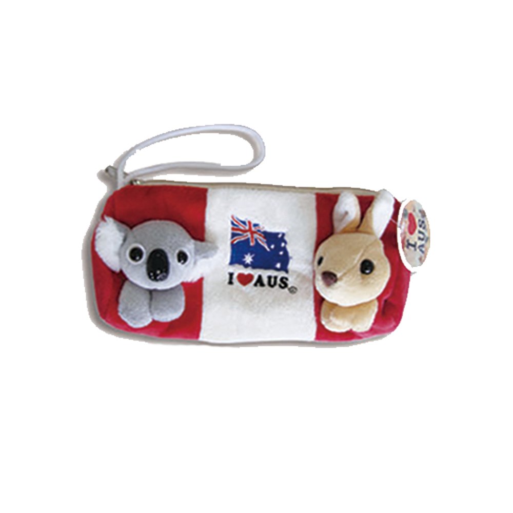 KK plush pencil case   red 240