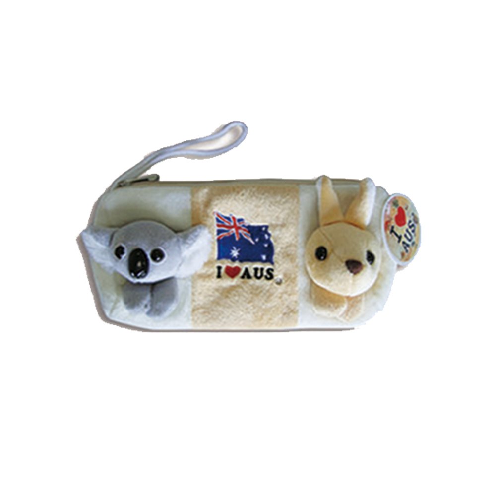 KK plush pencil case   wht 240