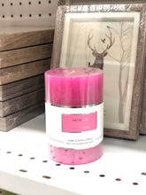 Load image into Gallery viewer, HOT PINK SCENTED PILLAR CANDLE --BLACK CHERRY
