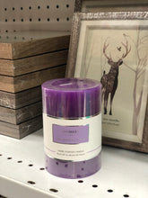 Load image into Gallery viewer, PURPLE SCENTED PILLAR CANDLE —LAVENDER CITRUS
