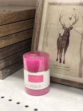 Load image into Gallery viewer, HOT PINK SCENTED PILLAR CANDLE --BLACK CHERRY
