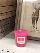 Load image into Gallery viewer, HOT PINK SCENTED PILLAR CANDLE --BLACK CHERRY
