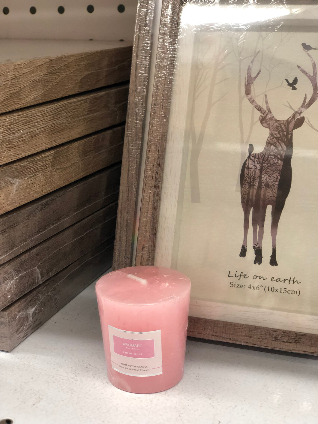 BABY PINK SCENTED PILLAR CANDLE —CHLOE ROSE