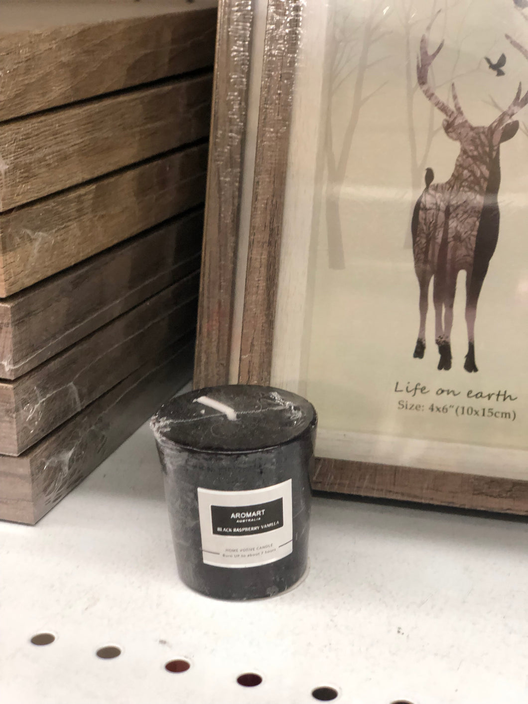 BLACK SCENTED PILLAR CANDLE --BLACK RASPBERRY VANILLA