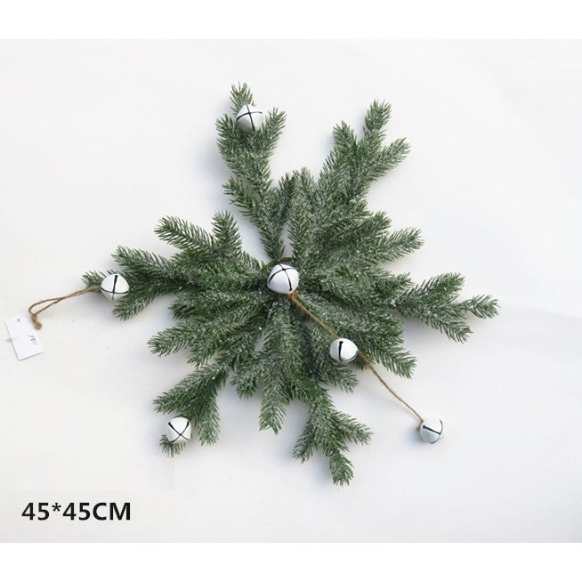 XMAS PINE ICICLE HANGER BELLS 45CM