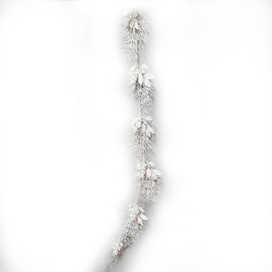 GLITTER GARLAND WHITE 18X180CM