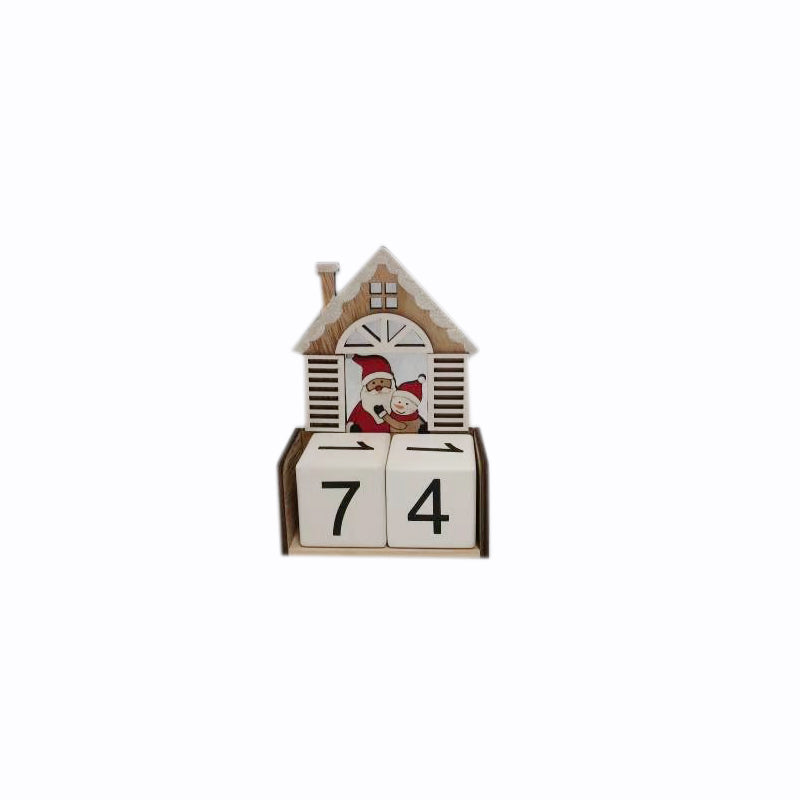 WOODEN SANTA CALENDAR 10.5X5X15CM