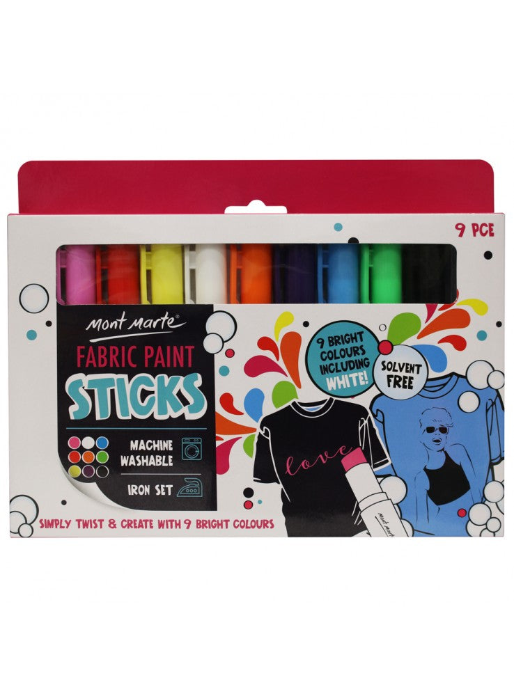 MM Fabric Paint Sticks 9pc