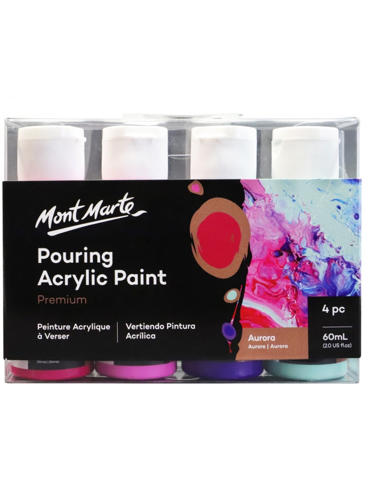 MM Pouring Acrylic 60ml 4pc - Aurora