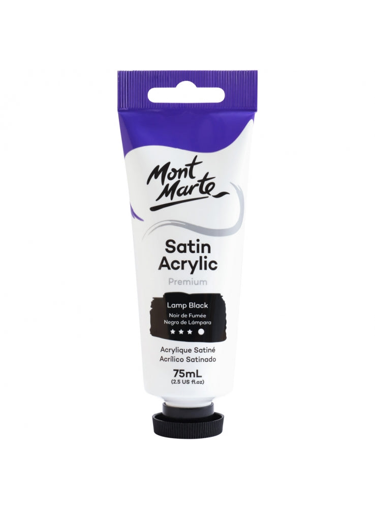 MM Satin Acrylic 75ml - Lamp Black