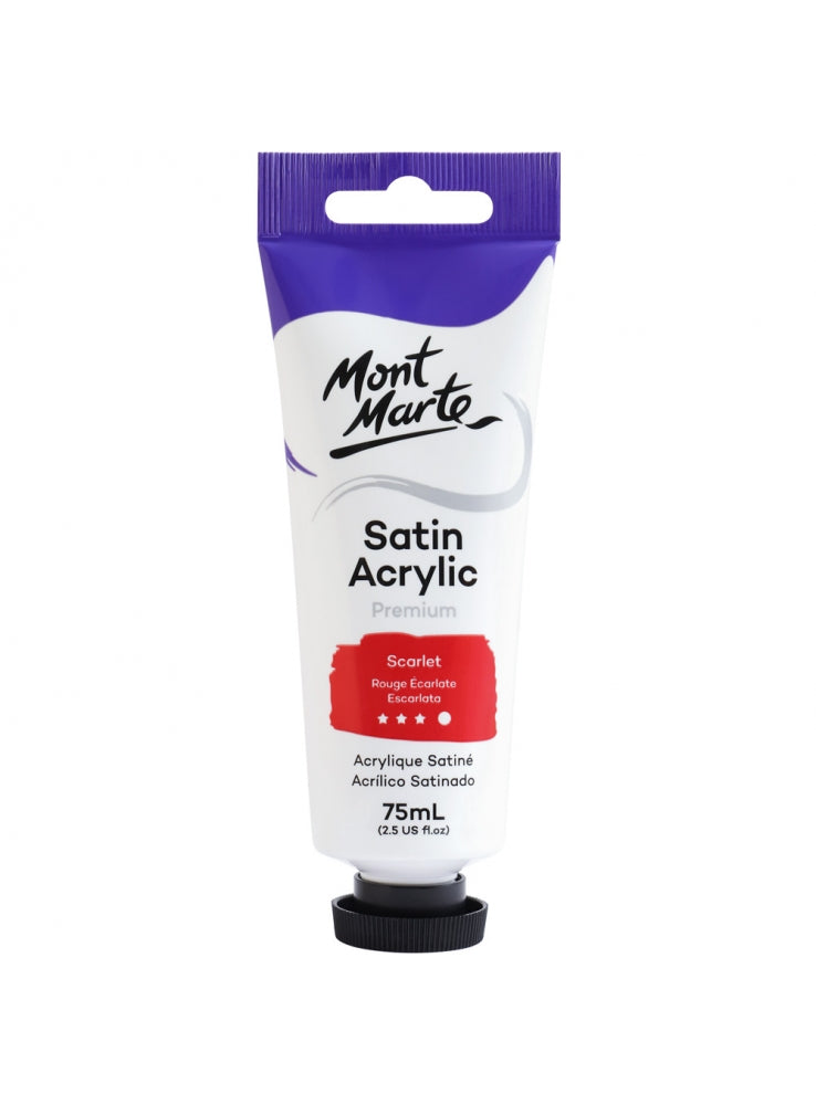 MM Satin Acrylic 75ml - Scarlet