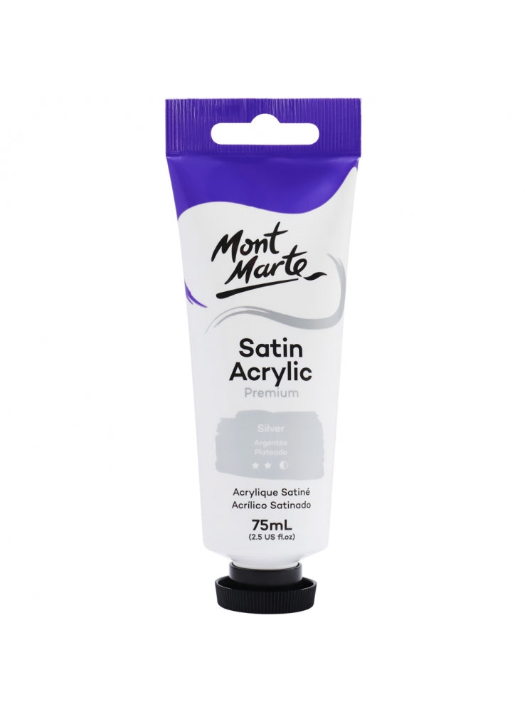 MM Satin Acrylic 75ml - Silver