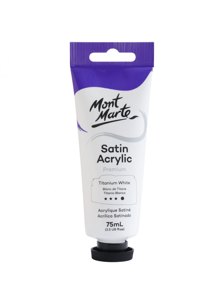 MM Satin Acrylic 75ml - Titanium White