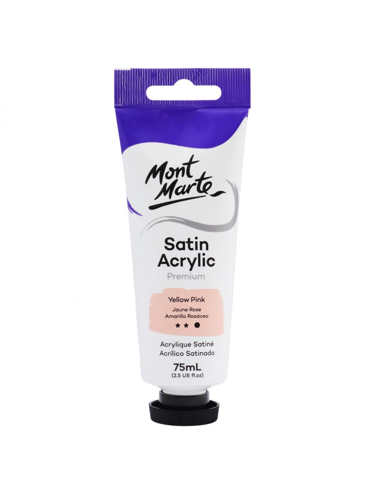 MM Satin Acrylic 75ml - Yellow Pink