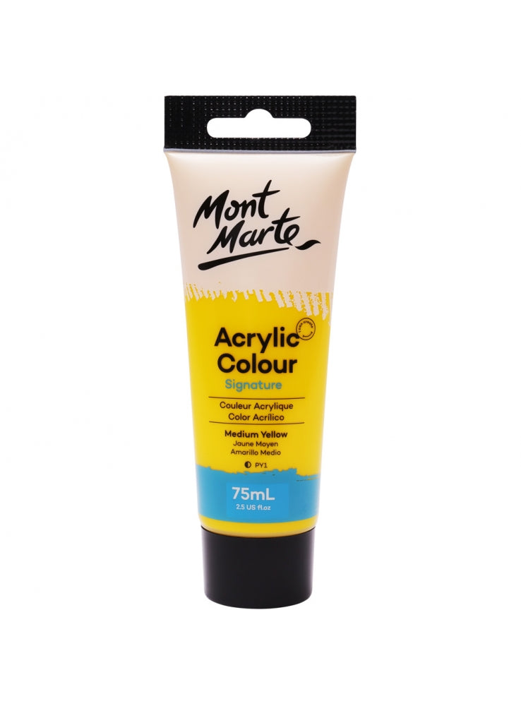 MM Acrylic Colour Paint 75ml - Medium Yellow