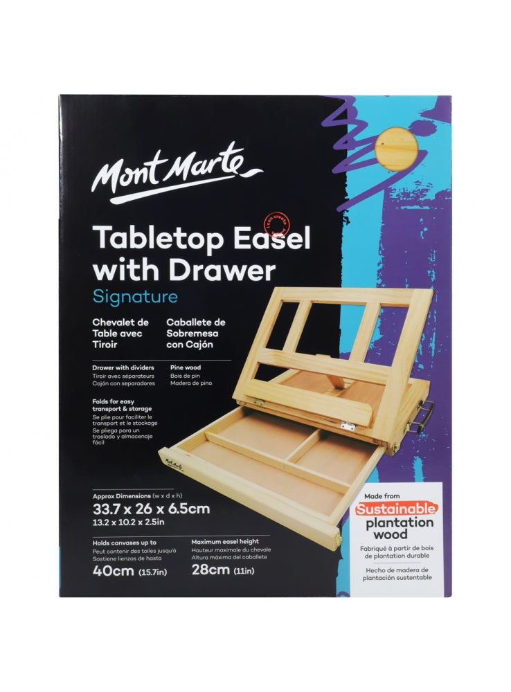 MM Table Easel w/Drawer - Pine