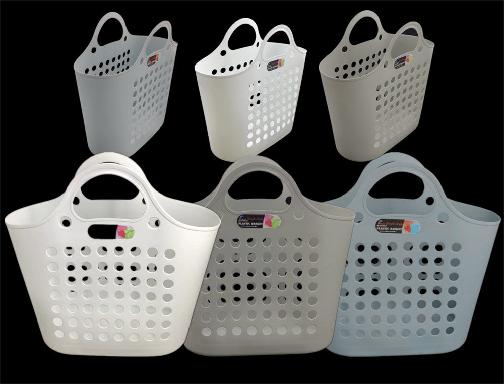 Laundry Basket Carry Handles Flexible Shopping & Household Basket
