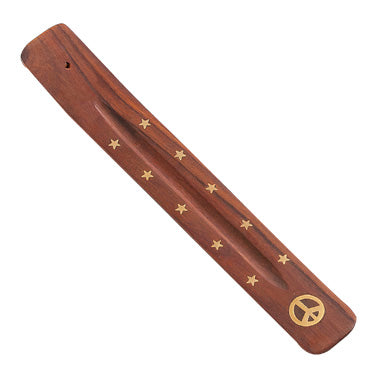 Wooden incense's stick holder peace design 25 cms (12/96)