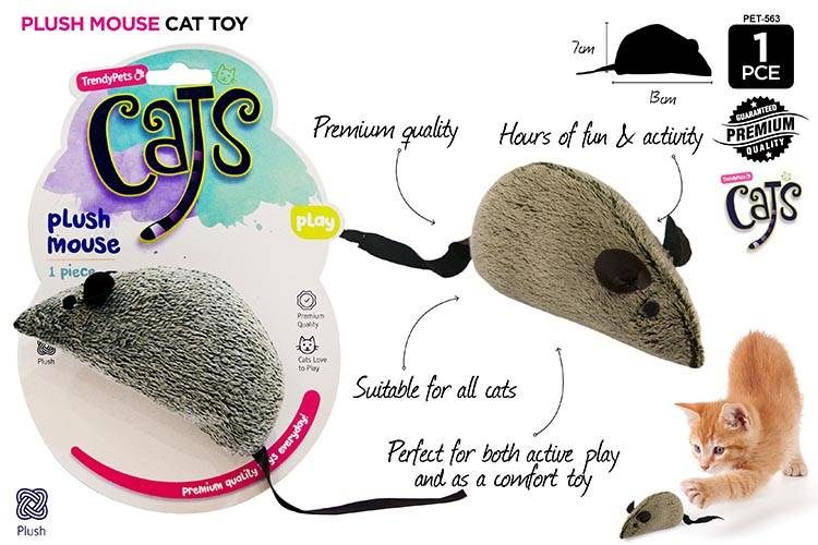 1pce Mouse Cat Toy Plush 13cm