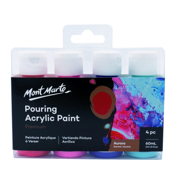 MM Pouring Acrylic 60ml 4pc - Cosmic