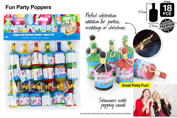 18pce Party Poppers