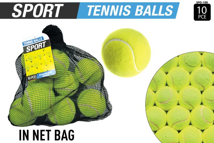 10Pc Tennis Balls In Net Bag