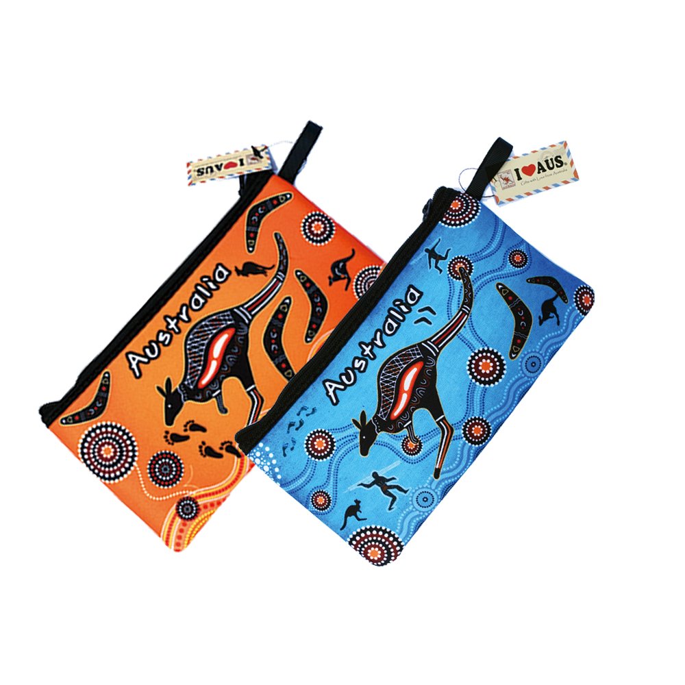 Pencil case - AB blue & orange