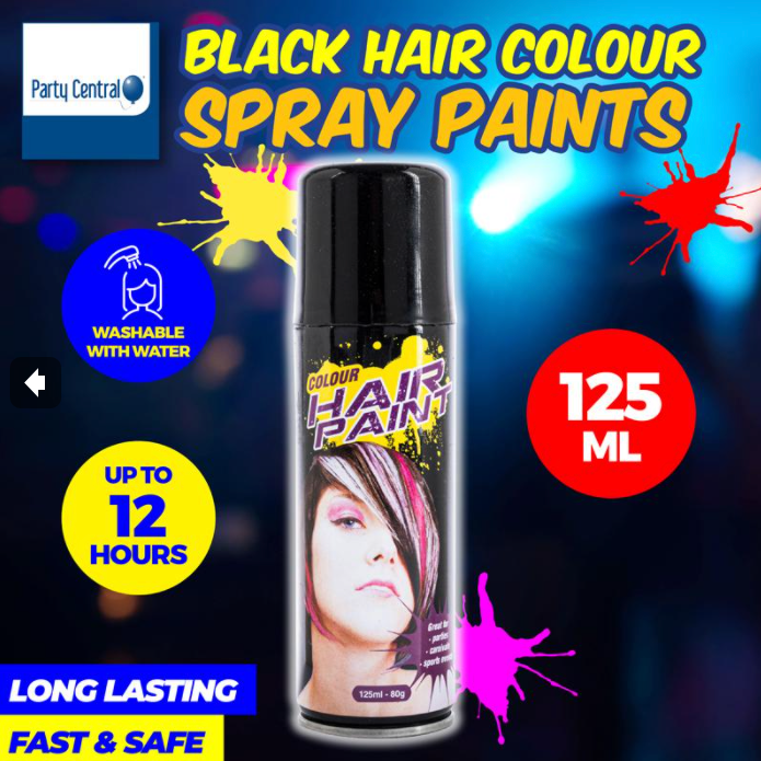 Hair Spray Fluro Colour - (Black) 125ml