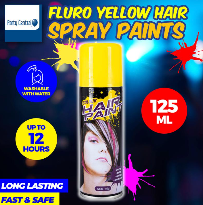 Hair Spray Fluro Colour - (Yellow) 125ml