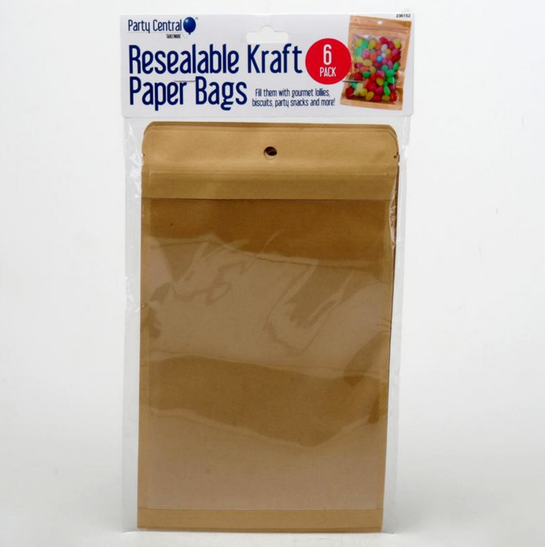 Bags Eco Resealable 15cm x 24 5cm 6pk