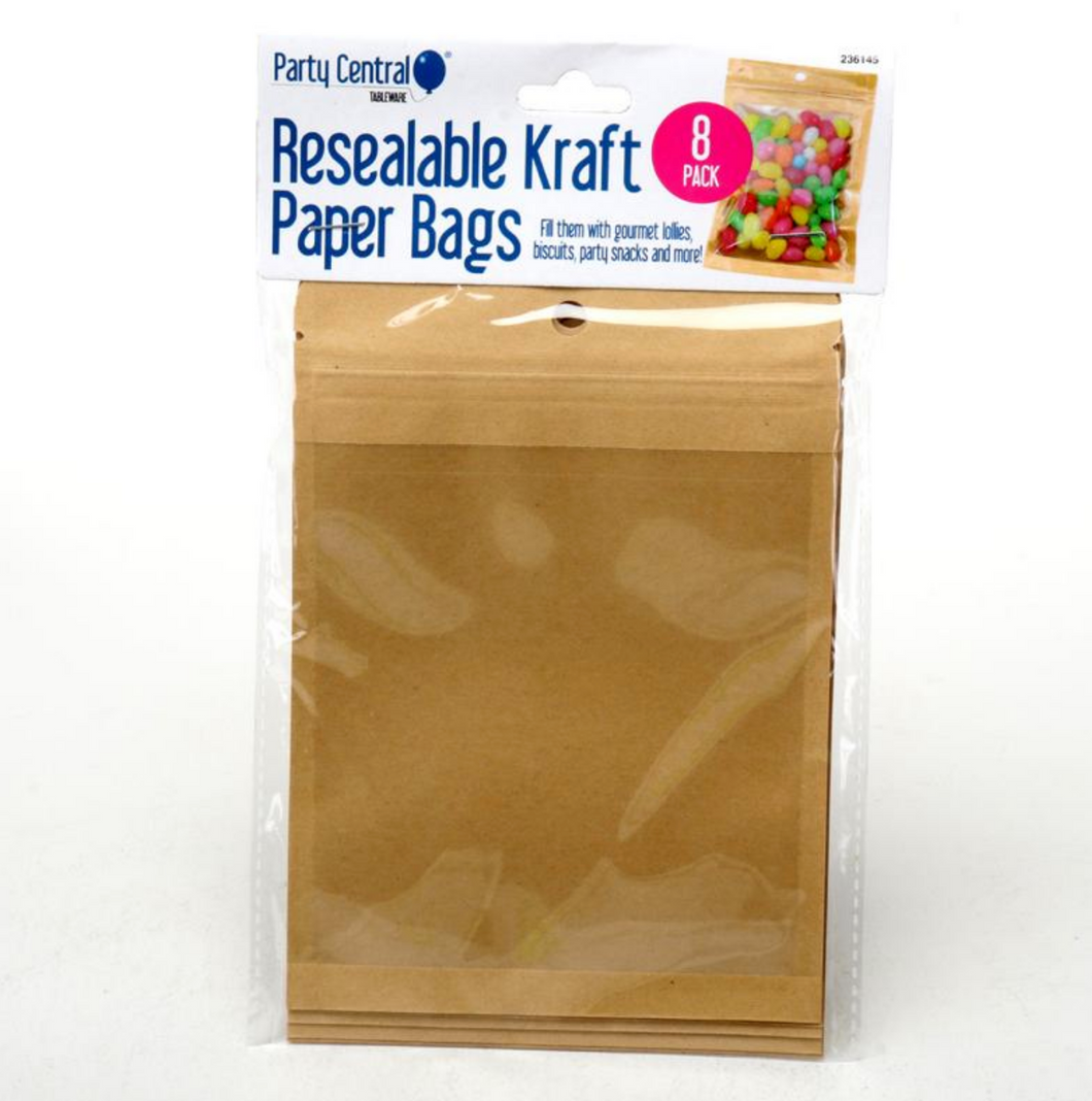 Bags Eco Resealable 12cm x 17cm 8pk